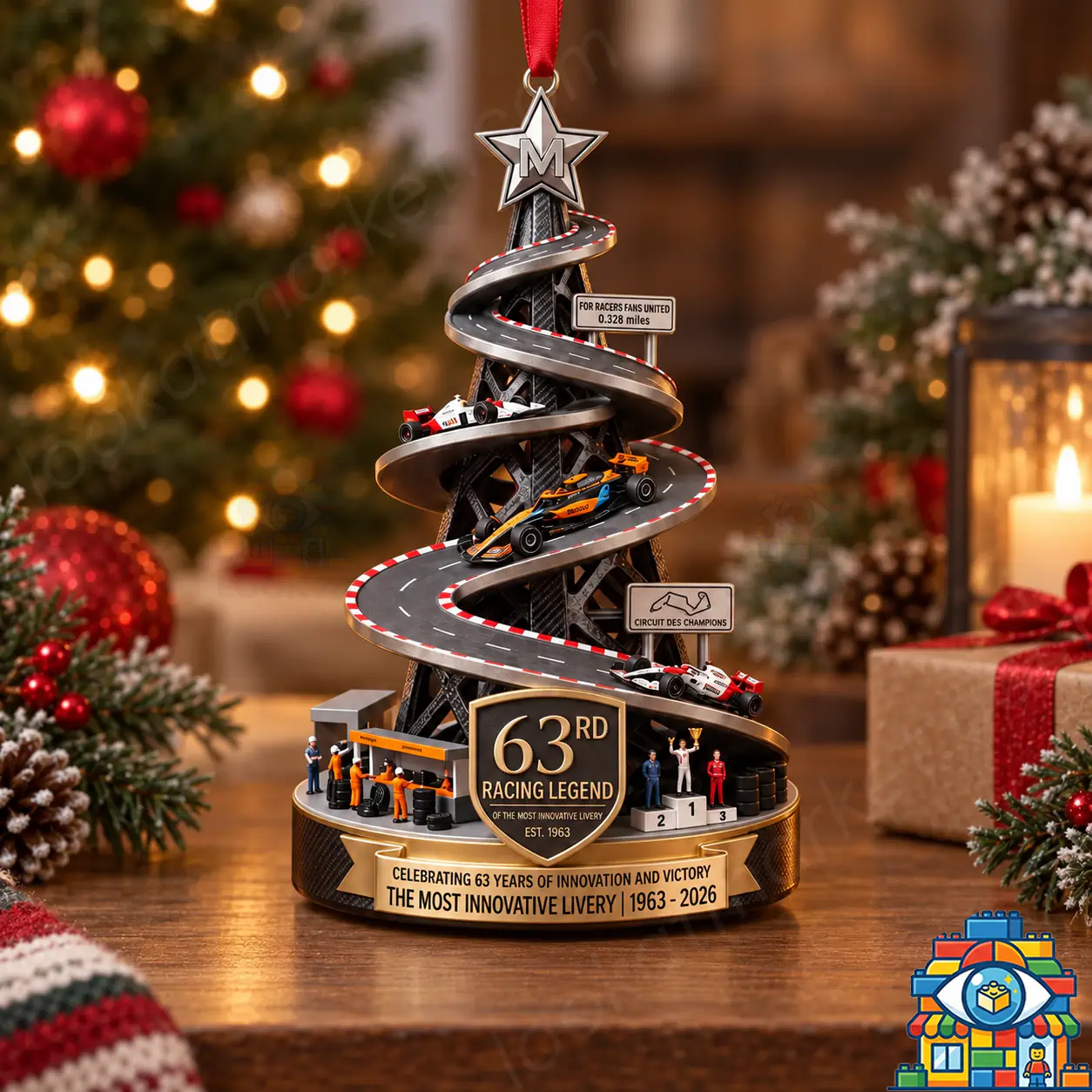 Grand Prix 63rd Anniversary Racing Tower Ornament | LookAtMarket