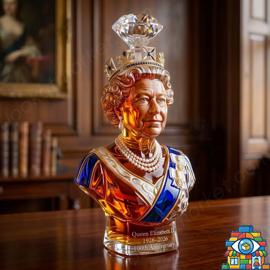Queen Elizabeth II 100th Anniversary Whiskey Decanter | LookAtMarket